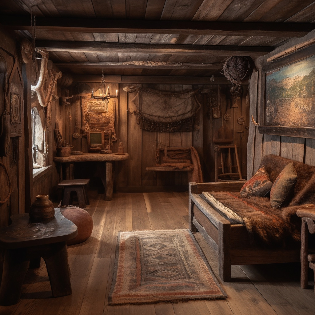 Viking Home Decor: natural materials, earthy tones