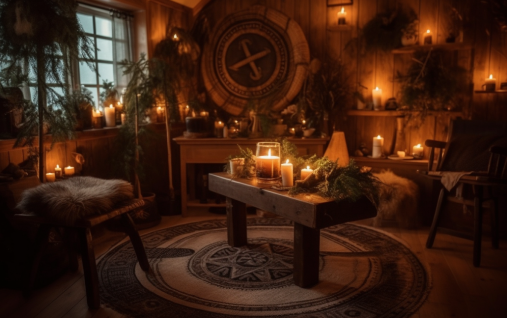 Viking Christmas Living Room