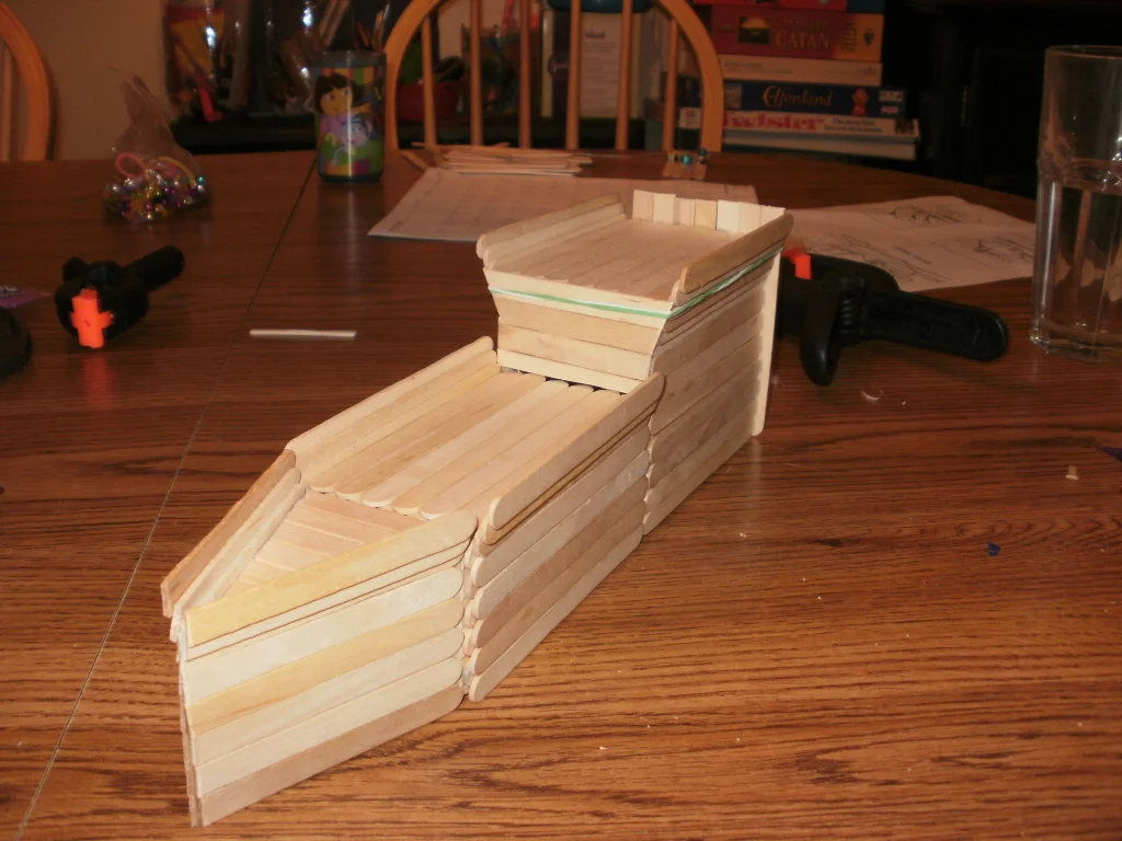 DIY Wooden Popsicle Stick Ship