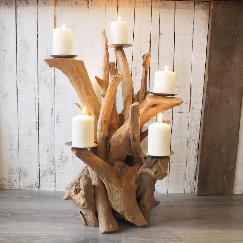 Wooden Candle Holders
