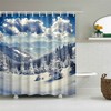 3D Snow Mountain Forest Jungle Tree Bathroom Shower Curtain Home Decor