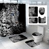 3D Tiger Animal Bathroom Curtain Decor