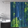 3D Waterfall Lake Shower Curtain Fiber Waterproof Bathroom Decor