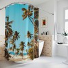 Abstract Art Palm Trees Shower Curtain for Your Modern Bathroom Decor