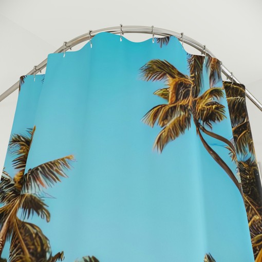 Abstract Art Palm Trees Shower Curtain for Your Modern Bathroom Decor - Image 3
