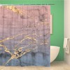 Abstract Rose Gold Marble Shower Curtain - Ombre Watercolor Fabric Bathroom Decor