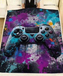Add Personality to Your Room with Personalized Gaming Blankets for Teenage Boys - Video Game Sherpa Fleece Blanket - DT37