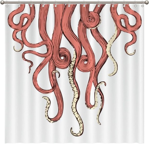 Add a Splash of the Ocean with Tentacles of Octopus Organisms Shower Curtain by ArogGeld