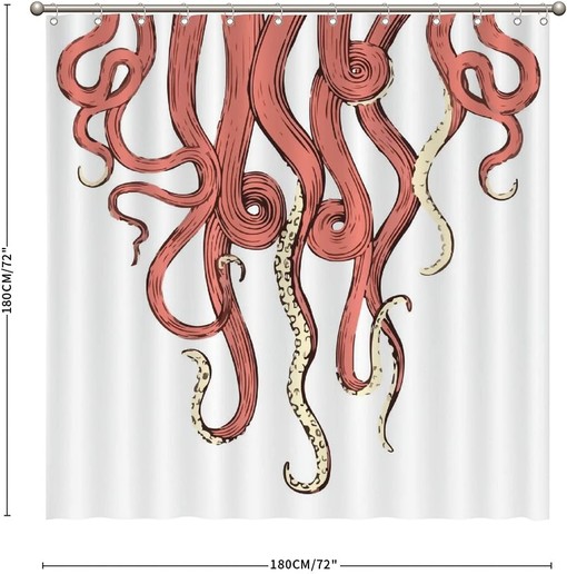 Add a Splash of the Ocean with Tentacles of Octopus Organisms Shower Curtain by ArogGeld - Image 2