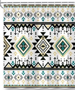 Add a Touch of Argyle Navajo Fabric Shower Curtain to your Bathroom Decor