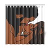 African American Couple Love Black Shower Curtain for Heartwarming Bathroom Decor