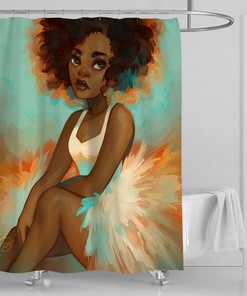 African Woman Gift for Her Shower Curtain