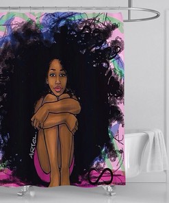 African Woman Home Decoration Shower Curtain
