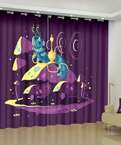 Alice in Wonderland Mushroom Curtains for Privacy and Home Decor - Fantasy Window Drapes