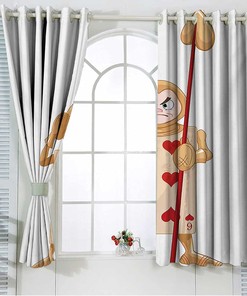 Alice in Wonderland Room Darkening Drapery Sets for Home Decor Living Room