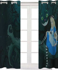 Alice in Wonderland Small Curtain Sets for Home Decor Living Room