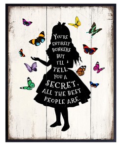 Alice in Wonderland Vintage Wall Art Decoration Poster