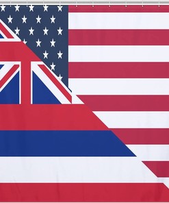 American Hawaii State Flag Shower Curtain for a Patriotic Bathroom Decor