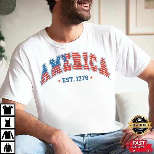 America's Founding Year 4th Of July Tee for Patriotic Celebrations - Image 2