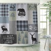 Animal Forest Cowboy Shower Curtain for Rustic Bathroom Decor by Cabin Shower Curtain