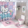 Anime Cat Bathroom with Waterproof Shower Curtain and Accessories