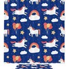 Balloon Stars Clouds Cute Unicorn Shower Curtain for Bathroom