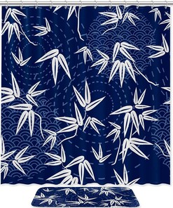 Bamboo Background Shower Curtain for Bathrooms - Perfect for Showers, Stalls and Bathtubs