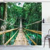 Bamboo Bridge in Tropical Forest Bohol Philippines Shower Curtain - Home Decor Accessory