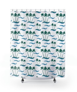 Beach Theme Housewarming Gift Coastal Shower Curtain