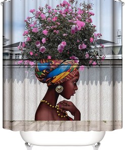 Beautiful Afro Girl Shower Curtain