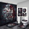 Beauty Skull Rose Waterproof Shower Curtain Bathroom Decor