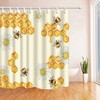 Bee and Honeycomb Bathroom Shower Curtain for Modern Bathroom Decor - Waterproof and Durable Fabric