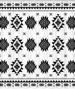 Black and White Native American Decor Shower Curtain