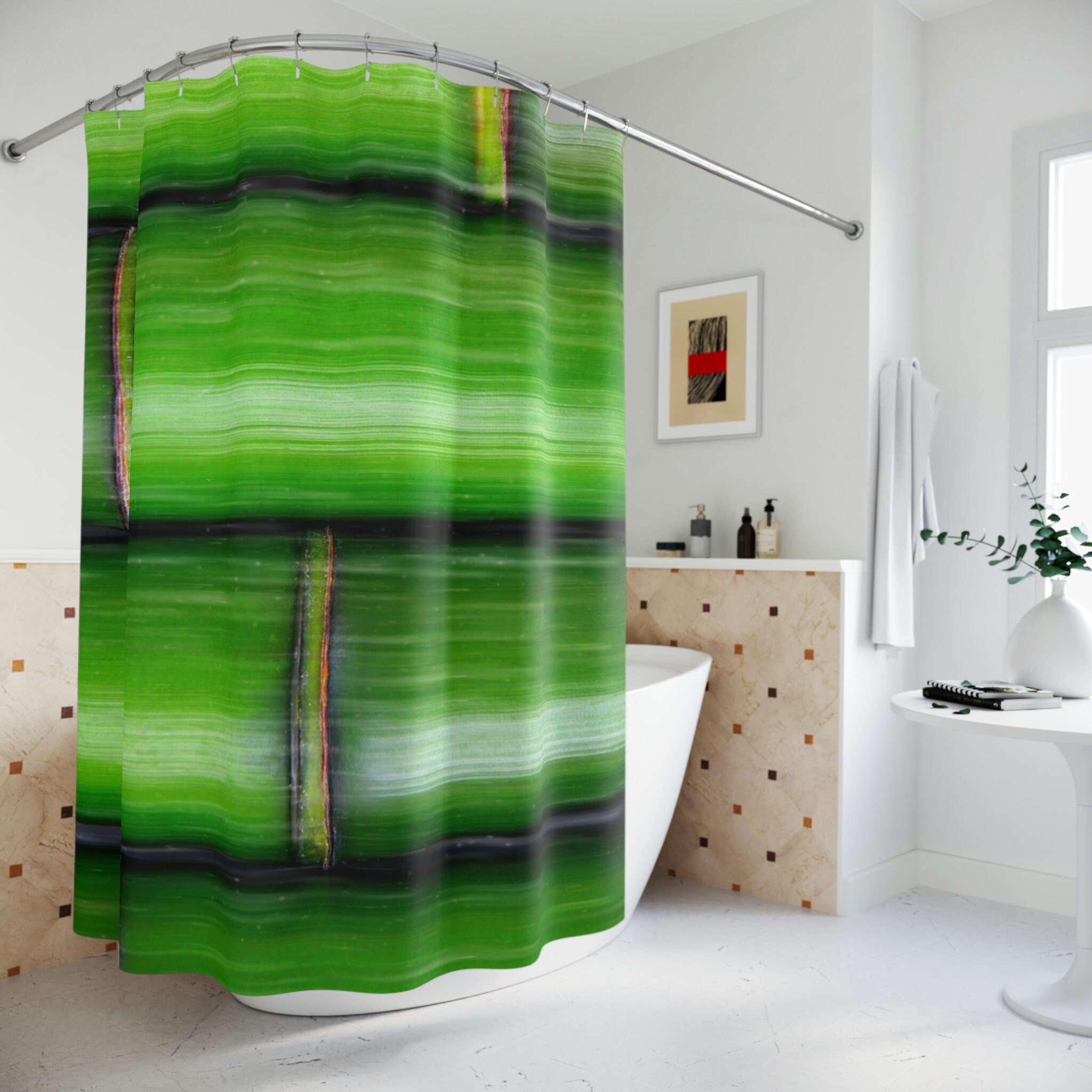 Bohemian Bamboo Art Shower Curtain for Home Decor - Make Your Bathroom Stylish and Trendy - Image 4
