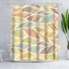 Boho Colorful Floral Leaf Tropical Plant Botanical Geometric Abstract Leaves Shower Curtain for Enchanting Bathroom Decor