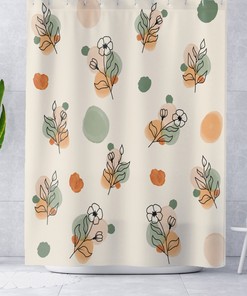 Boho Floral Shower Curtain for Playful Bathroom Decor