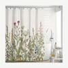 Botanical Floral Flower Herb Plant Shower Curtain Modern Fabric Bathroom Decor