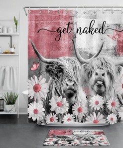 Capture the Essence of Country Living with This Cow Shower Curtain
