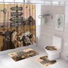 Cattle Cow Prairie Flower Animal Shower Curtain for a Western Bathroom Decor