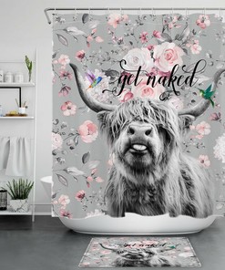 Charming Cow Shower Curtain to Enhance Your Bathroom Decor