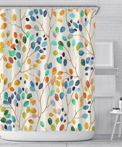 Chic Floral Shower Curtain Modern Bathroom Decor