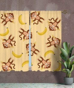 Chimpanzee Animal Theme Shower Curtain for Kids' Room