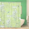 Chinoiserie Peonies Dragonfly and Bird Shower Curtain, Waterproof Fabric, Home and Bathroom Decor