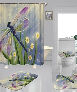 Classic Dragonfly Shower Curtain for Timeless Bathroom Decor