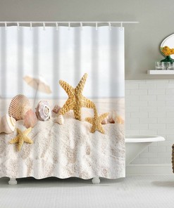 Coastal Conch Shower Curtain for Your Ocean Lover Bathroom Decor