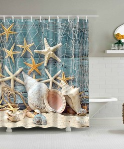 Coastal Shells Shower Curtain for Your Beachy Bathroom Decor
