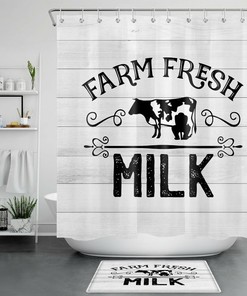 Cock Butterfly Sunflower Shower Curtain with Vintage Farmhouse Look for Rustic Bathroom Decor