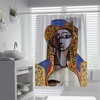 Colourful Pattern African American Pretty Girl Abstract Shower Curtain for Ethnic Bathroom Decor