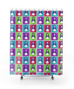 Cool Pop Art Girly Shower Curtain for Cute Bathroom