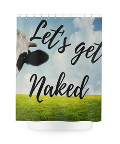 Cow Portrait Shower Curtain, Rustic Western Bathroom Decor